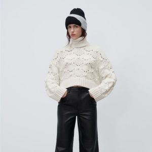 Zara thick cropped turtleneck sweater never worn
